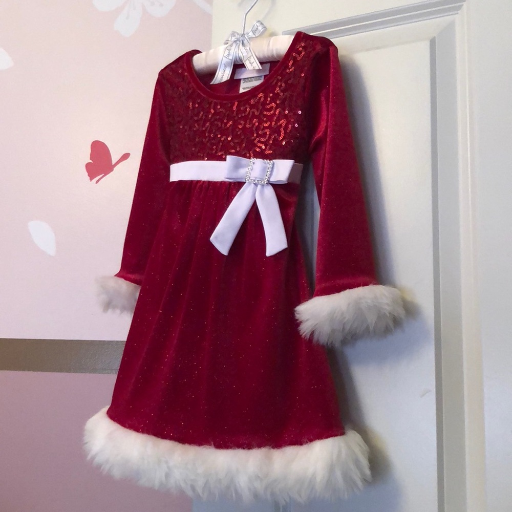 Girls Holiday Santa Dress